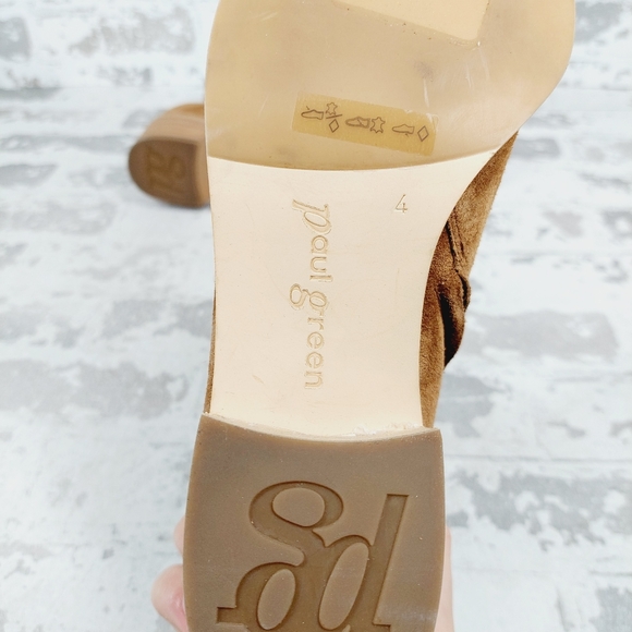 NEW Paul Green Women’s Sante Tan Suede Leather Side Zip Ankle Bootie B525 - Picture 8 of 11